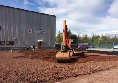 lightweight fill as parking lot foundation backfill in Surrey