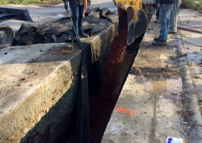 richmond contractors using lightweight fill for a water sewage installation